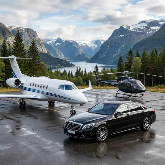 Premium transfer — private jet and helicopter